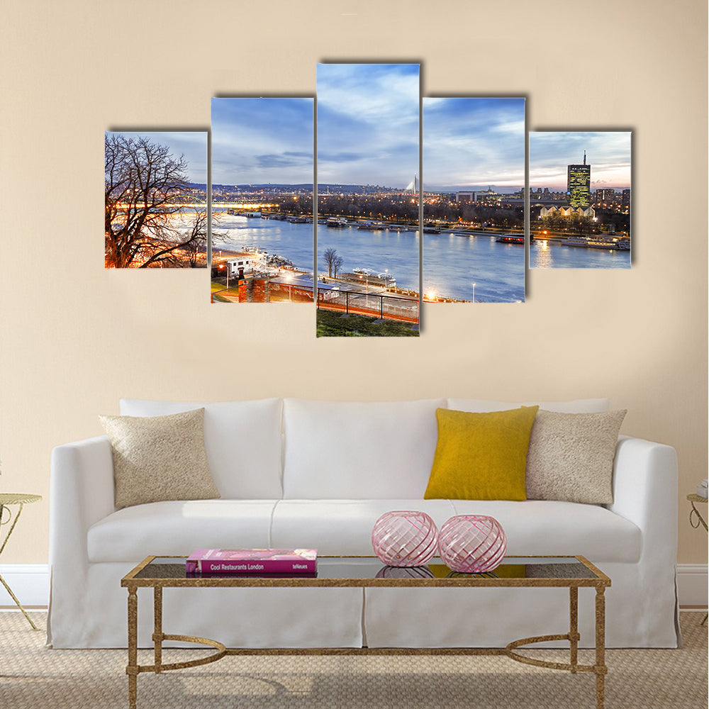 Belgrade capital city of Serbia Multi panel canvas wall art