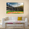 Professional baseball grand arena in the sunlight Multi panel canvas wall art