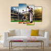 Professional baseball players on the grand arena Multi panel canvas wall art