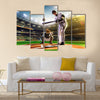 Professional baseball players on the grand arena Multi panel canvas wall art