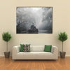 Tourists doing an elephant safari in Chitwan National Park multi panel canvas wall art