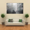 Tourists doing an elephant safari in Chitwan National Park multi panel canvas wall art