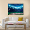 Professional baseball grand arena in the night Multi panel canvas wall art