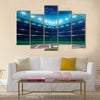 Professional baseball grand arena in the night Multi panel canvas wall art