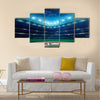 Professional baseball grand arena in the night Multi panel canvas wall art