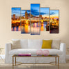 A city skyline in the downtown, Nashville, Tennessee, USA, Multi Panel Canvas Wall Art