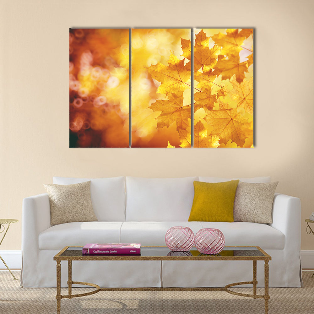 Fall, autumn, leaves background Multi panel canvas wall art