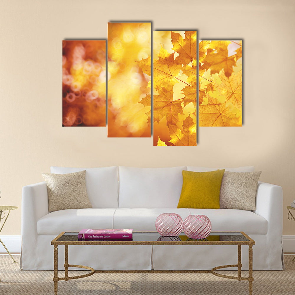 Fall, autumn, leaves background Multi panel canvas wall art