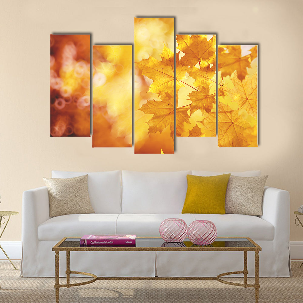 Fall, autumn, leaves background Multi panel canvas wall art