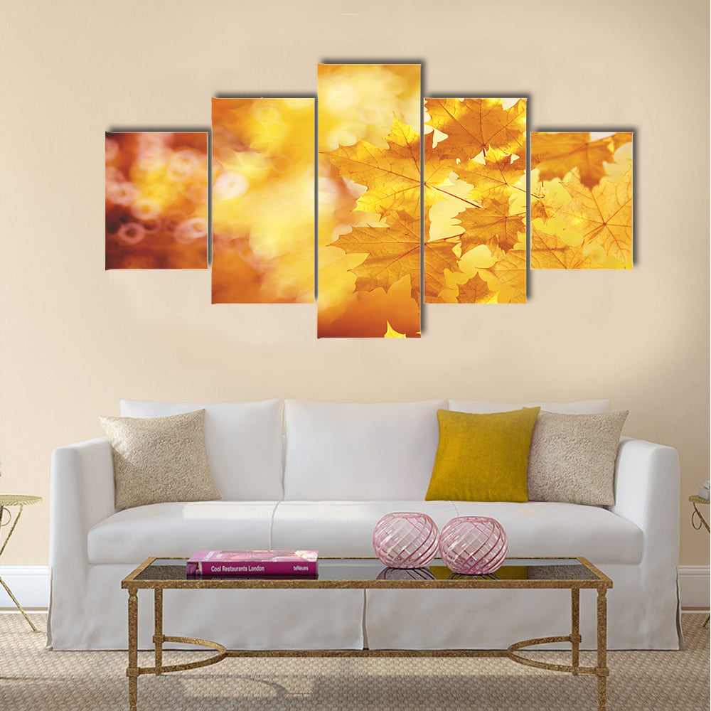 Fall, autumn, leaves background Multi panel canvas wall art