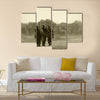 World War II era soldiers on a country road Multi Panel Canvas Wall Art