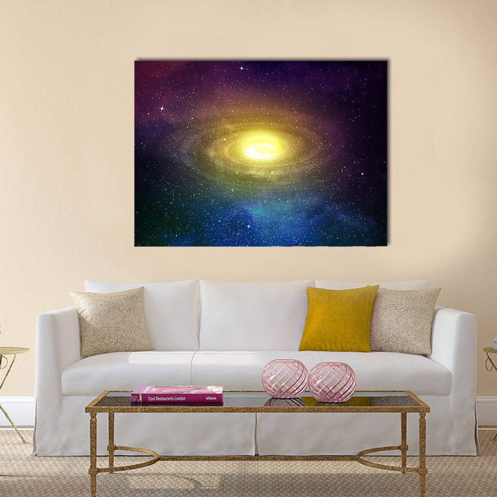 Universe filled with stars, nebula and sky Multi Panel Canvas Wall Art