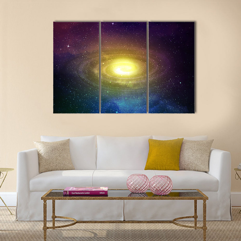 Universe filled with stars, nebula and sky Multi Panel Canvas Wall Art