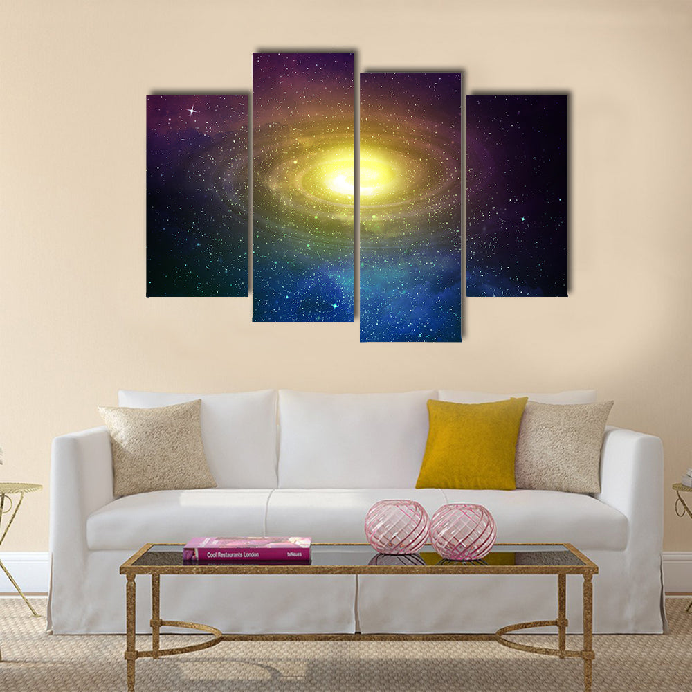 Universe filled with stars, nebula and sky Multi Panel Canvas Wall Art