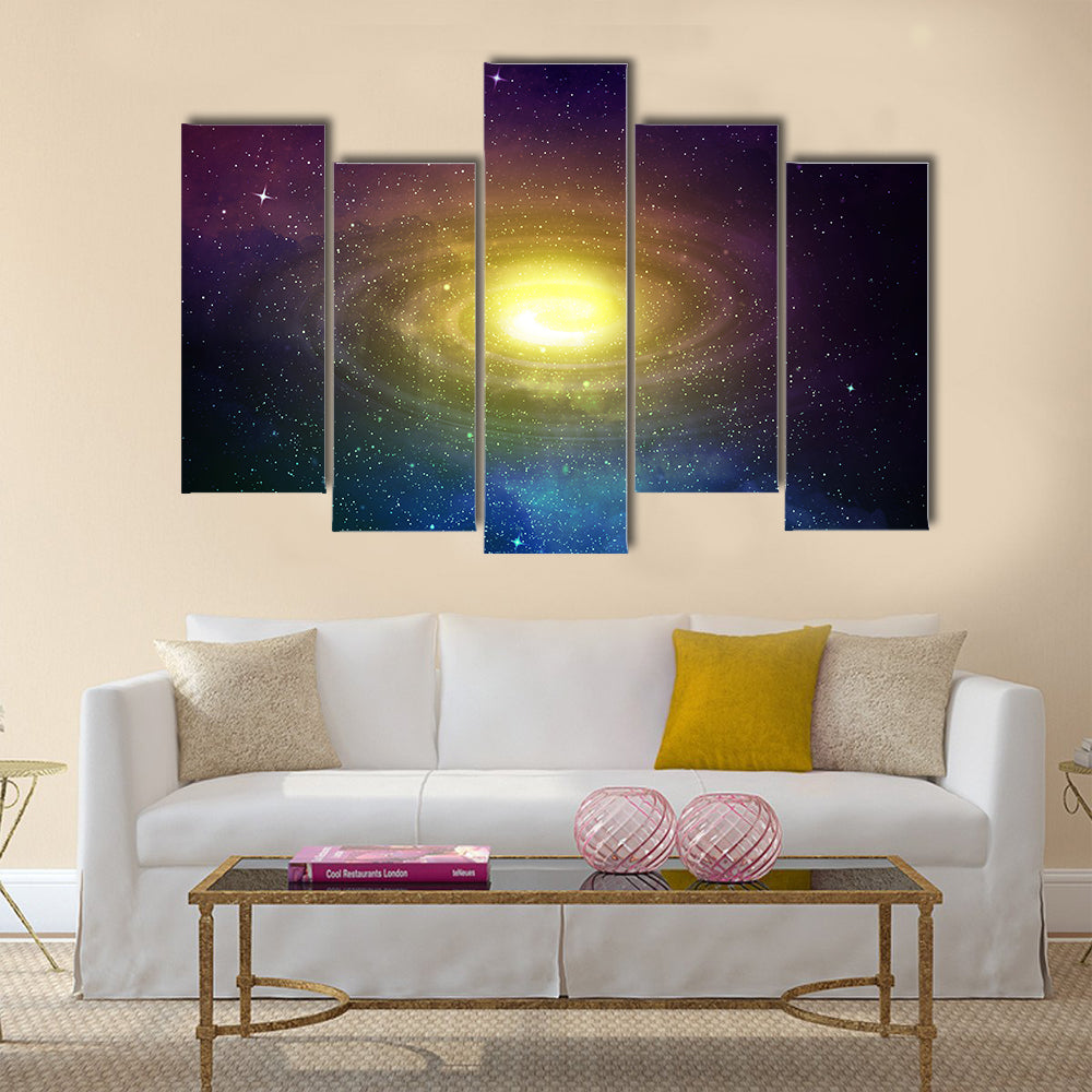 Universe filled with stars, nebula and sky Multi Panel Canvas Wall Art