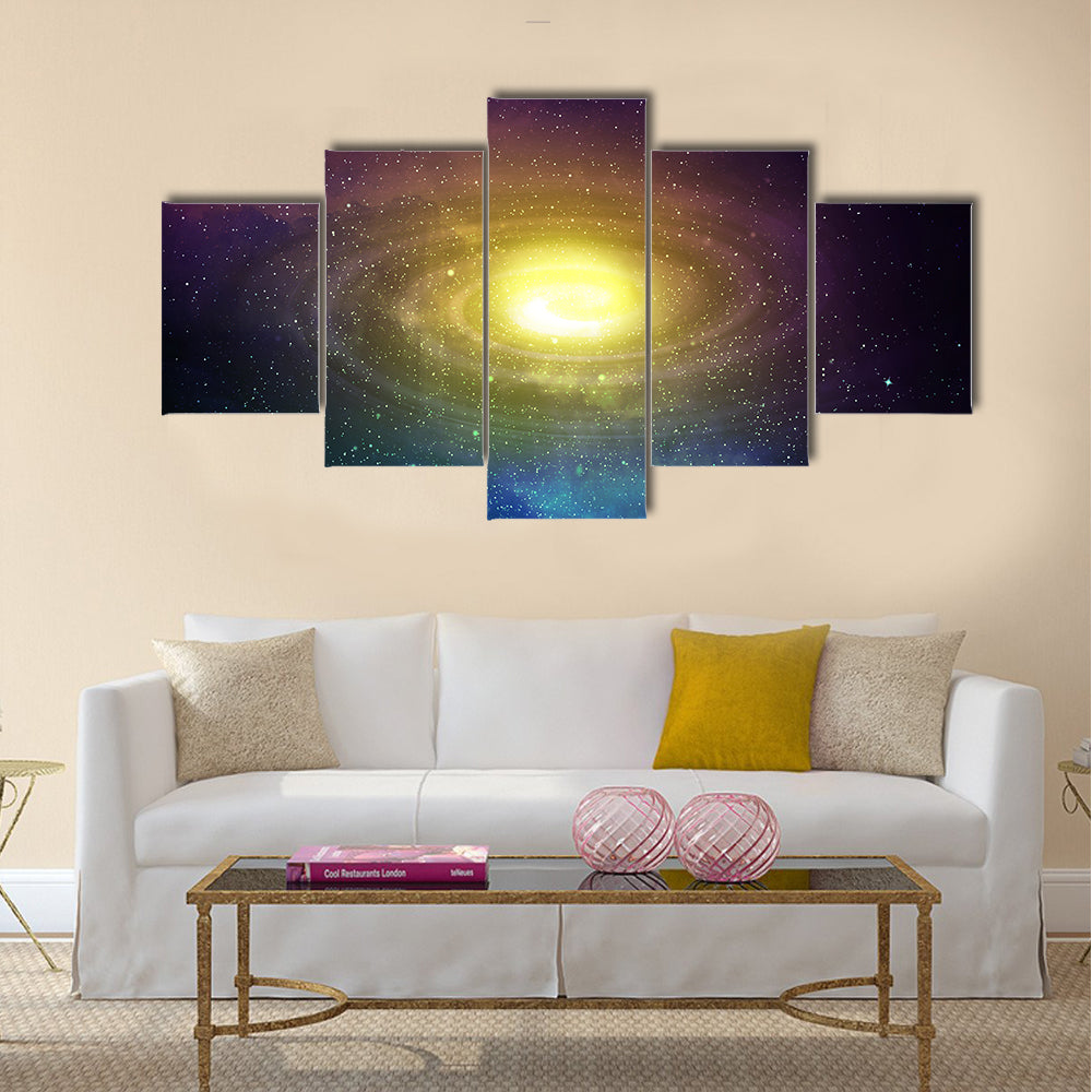 Universe filled with stars, nebula and sky Multi Panel Canvas Wall Art