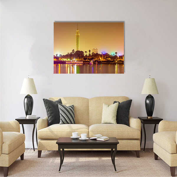 View of the Cairo tower Multi panel canvas wall art