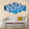 busy traffic motion blur with car accident on the interchange bridge multi panel canvas wall art