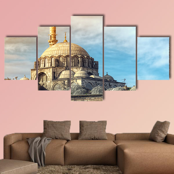 Yeni Cami Mosque the New Mosque in Istanbul, Turkey multi panel canvas wall art