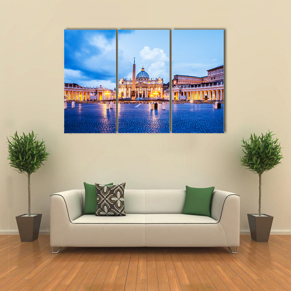 St Peter Basilica in the Vatican of Rome Italy Multi panel canvas wall art