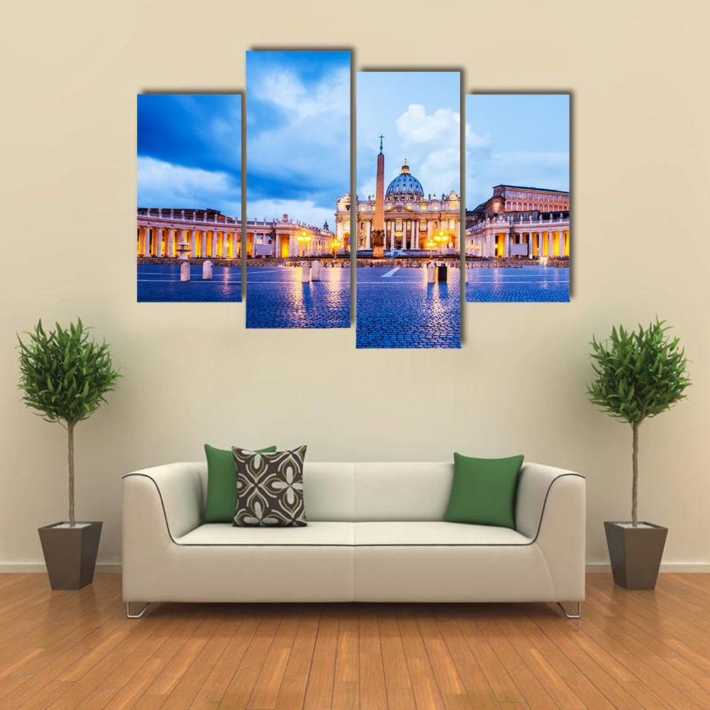 St Peter Basilica in the Vatican of Rome Italy Multi panel canvas wall art