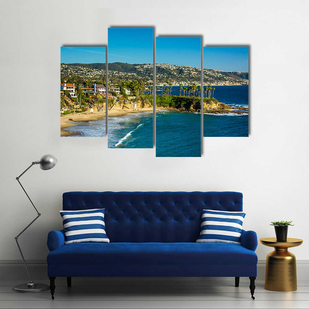 View of the Pacific Coast from Crescent Bay Point Park, in Laguna Beach, California multi panel canvas wall art