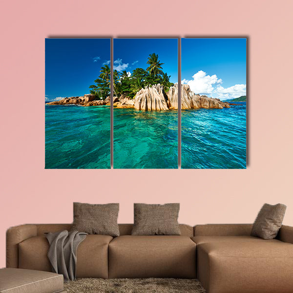 Beautiful St. Pierre Island at Seychelles multi panel canvas wall art