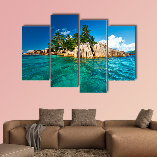 Beautiful St. Pierre Island at Seychelles multi panel canvas wall art