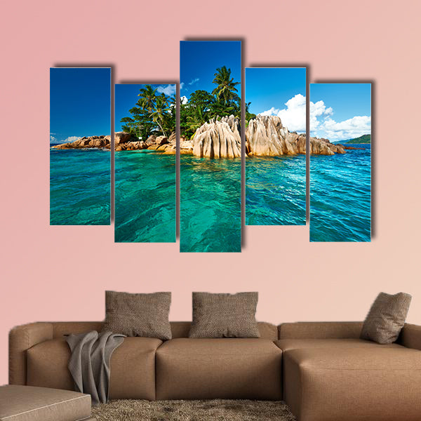 Beautiful St. Pierre Island at Seychelles multi panel canvas wall art
