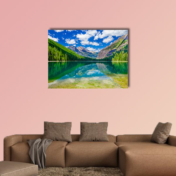 Avalanche Lake in Glacier National Park, Montana Multi panel canvas wall art