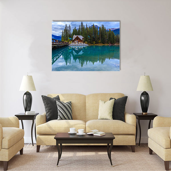Amazing Emerald lake multi panel canvas wall art