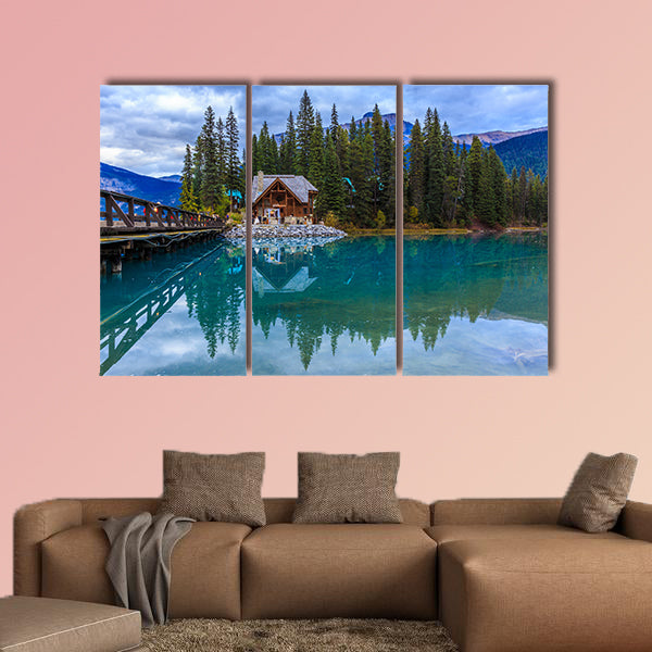 Emerald lake Multi panel canvas wall art