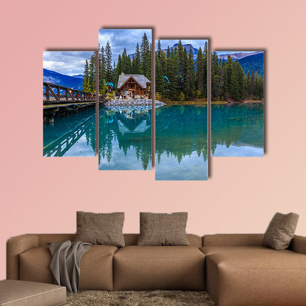 Emerald lake Multi panel canvas wall art