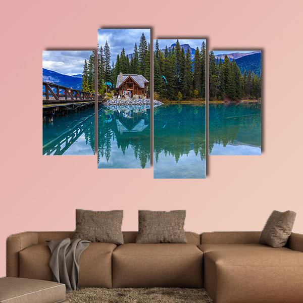Emerald lake Multi panel canvas wall art