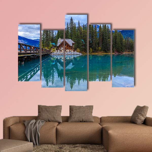 Emerald lake Multi panel canvas wall art
