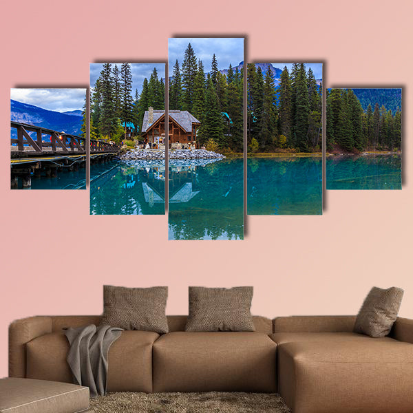 Emerald lake Multi panel canvas wall art
