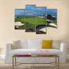 A view of hole 7 at Pebble Beach golf links Multi Panel Canvas Wall Art