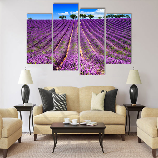 Lavender field in Provence, near Sault Multi Panel Canvas Wall Art