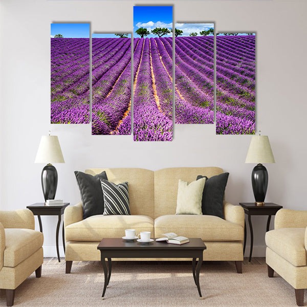 Lavender field in Provence, near Sault Multi Panel Canvas Wall Art