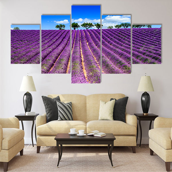 Lavender field in Provence, near Sault Multi Panel Canvas Wall Art