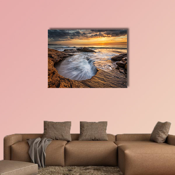 Magnificent sea sunrise at the Black Sea multi panel canvas wall art