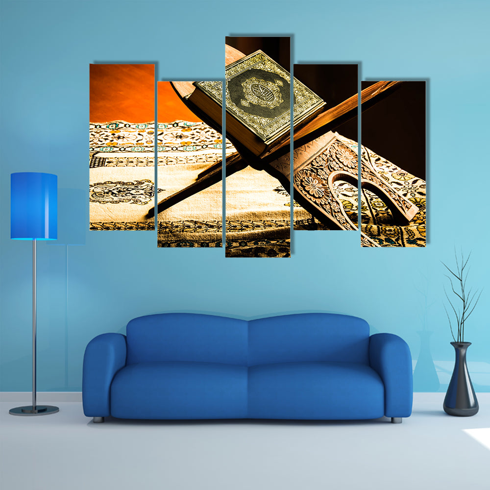 Quran, the Holy Book Of Muslims Multi Panel Canvas Wall Art