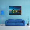 Melaka Straits Mosque in nice blue hour sunset multi panel canvas wall art