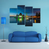 Melaka Straits Mosque in nice blue hour sunset multi panel canvas wall art