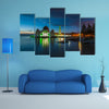 Melaka Straits Mosque in nice blue hour sunset multi panel canvas wall art