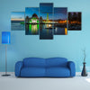 Melaka Straits Mosque in nice blue hour sunset multi panel canvas wall art