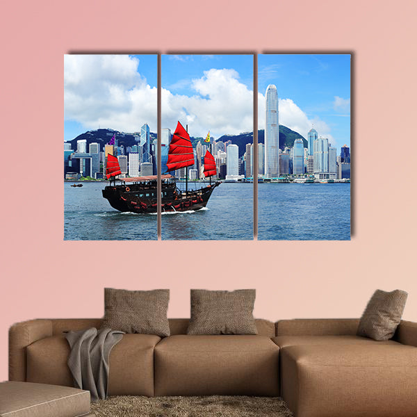 Hong Kong Harbor multi panel canvas wall art
