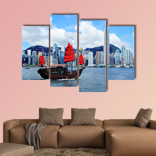 Hong Kong Harbor multi panel canvas wall art