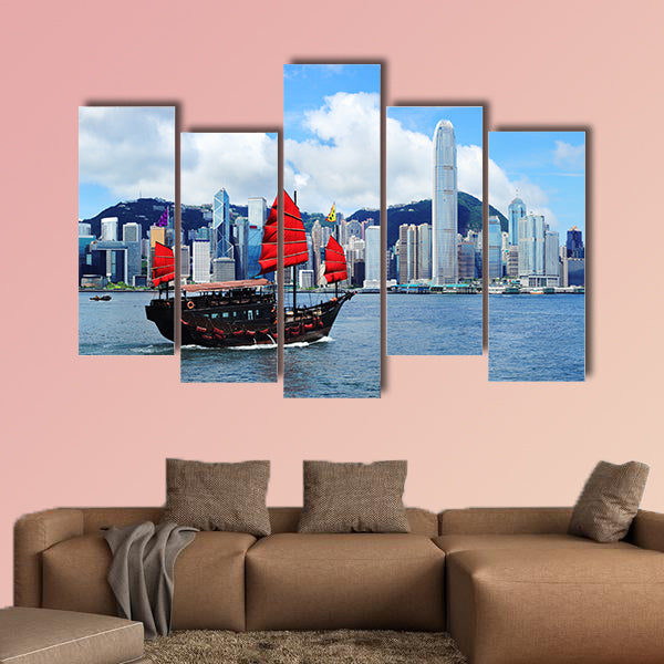 Hong Kong Harbor multi panel canvas wall art