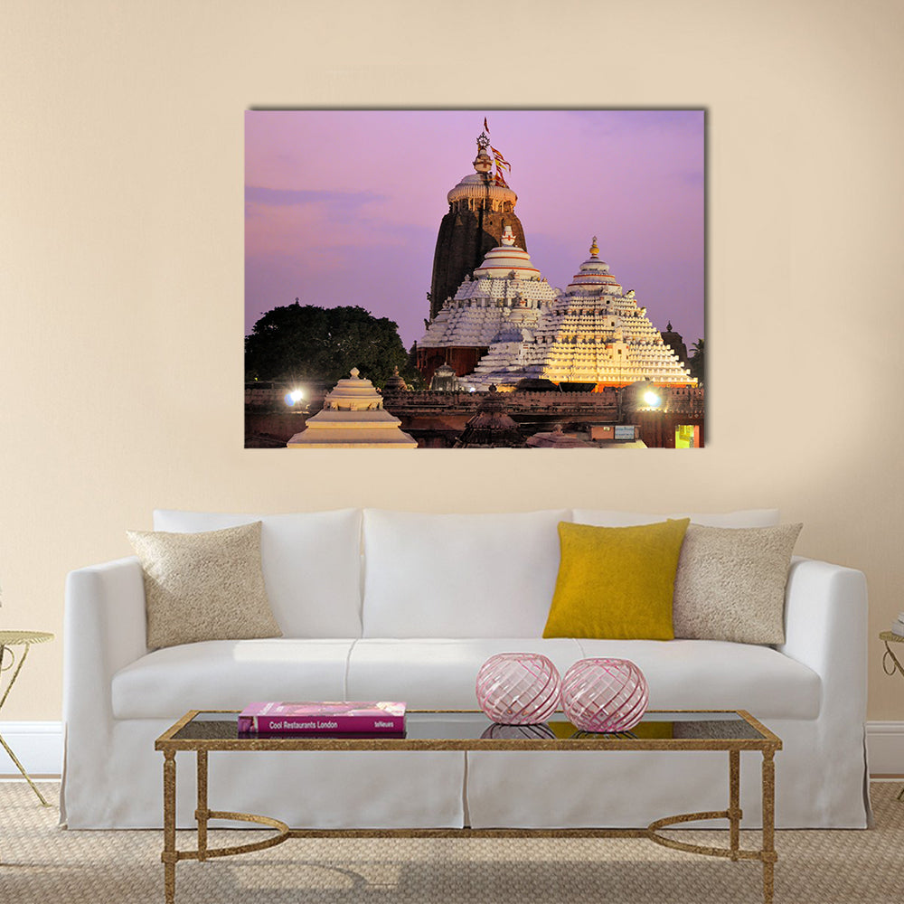 Jagannath Temple in Puri, 12th Century, Orissa, India multi panel canvas wall art